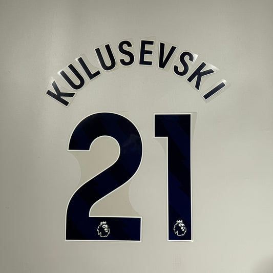 #21 Kulusevski | 23-26 Tottenhma Hotspur Home Name & Number set
