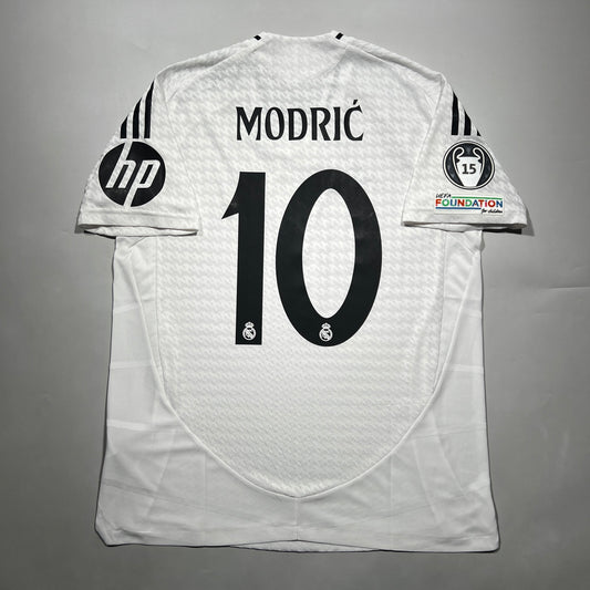 Official #10 Modric 24/25 Real Madrid Home Authentic shirt UCL Size L (JP:2XL)
