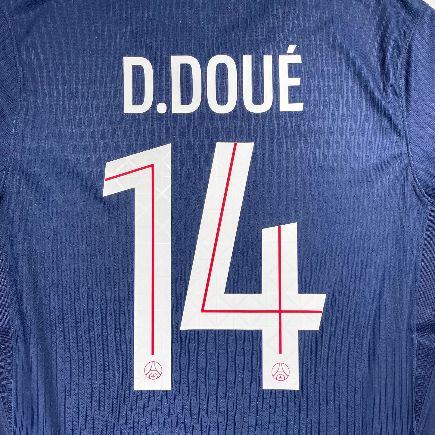 Official #14 D. Doue 25/26 Paris Saint-Germant(PSG) Home Authentic Shirt FIFA Club World Cup 25 USA Official Player Patch
