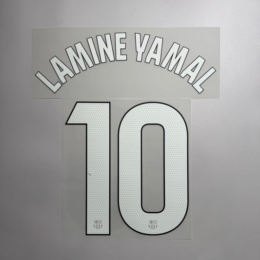 #10 Lamine Yamal 25/26 Barcelona 3rd Name & Number set La Liga Font