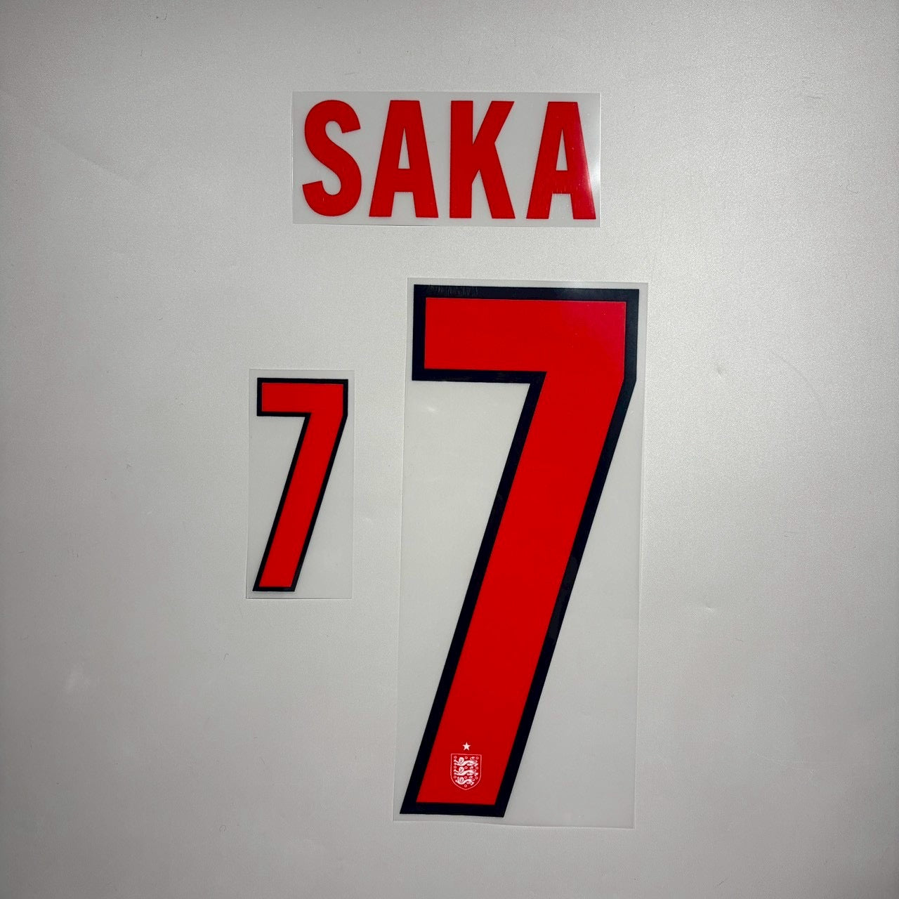 Official #7 Saka 2026 England Home Name & Number set