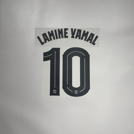 #10 Lamine Yamal 25/26 FC Barcelona Away Name & Number set