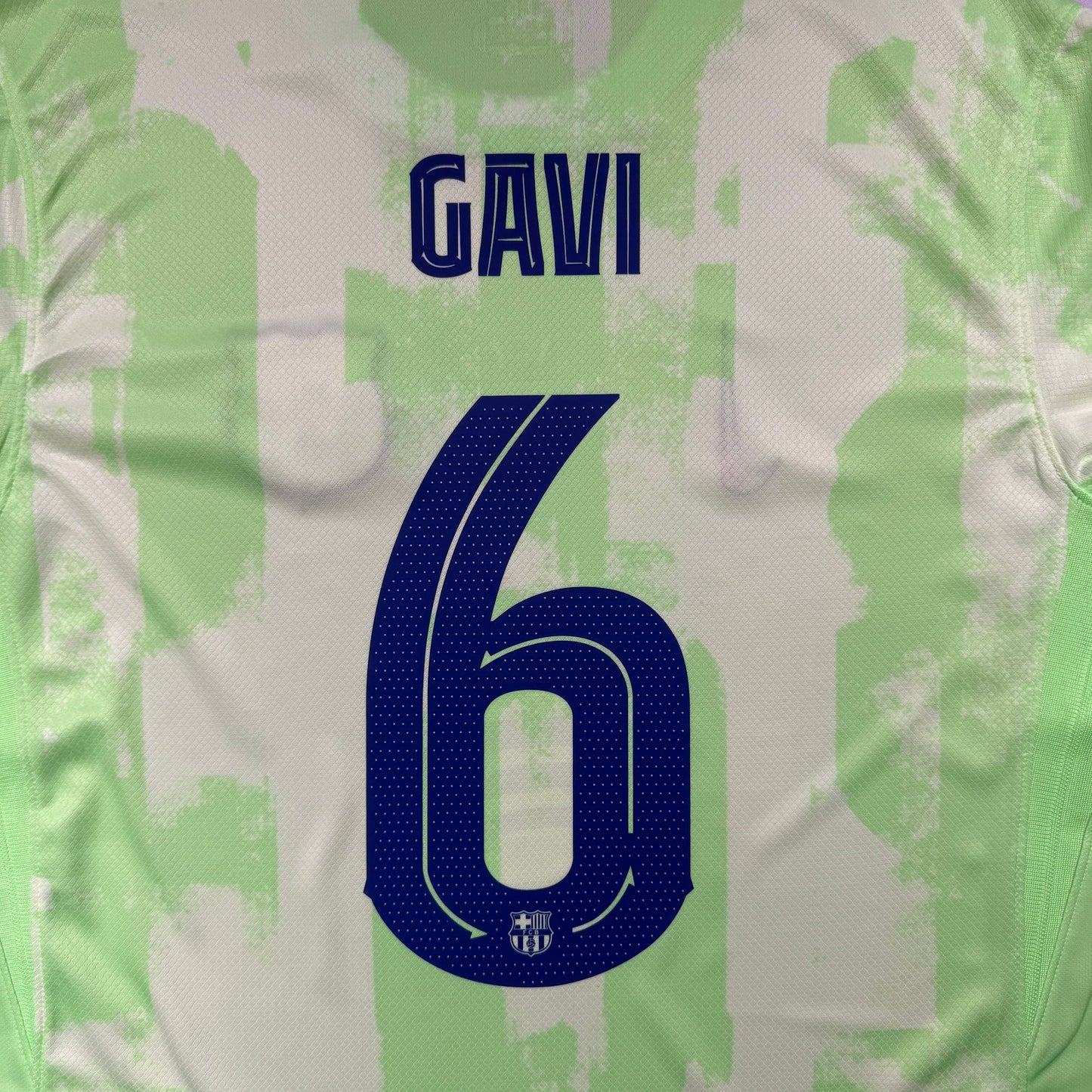 Official #6 Gavi 24/25 FC Barcelona 3rd Stadium Shirt Supercopa Size M