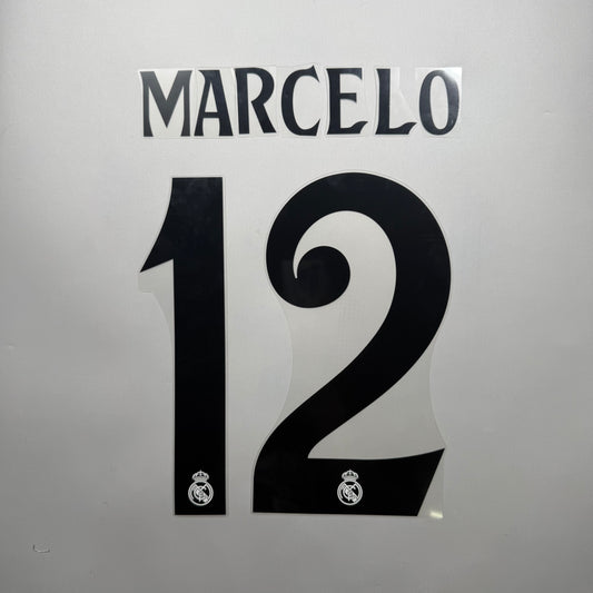 #12 Marcelo 24/25 Real Madrid Home Name & Number set Official