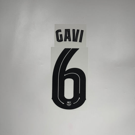 #6 Gavi 25/26 FC Barcelona Away Name & Number set