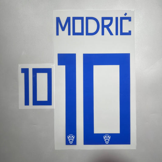 Official #10 Modric 2026 Croatia Home Name & Number set