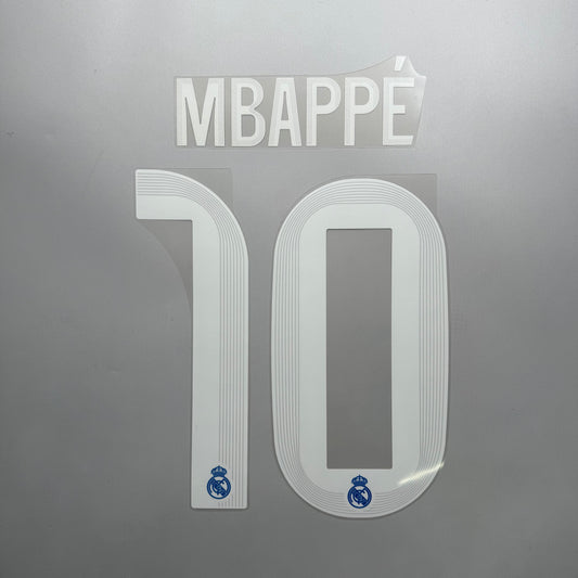 #10 Mbappe 25/26 Real Madrid 3rd Name & Number set Official