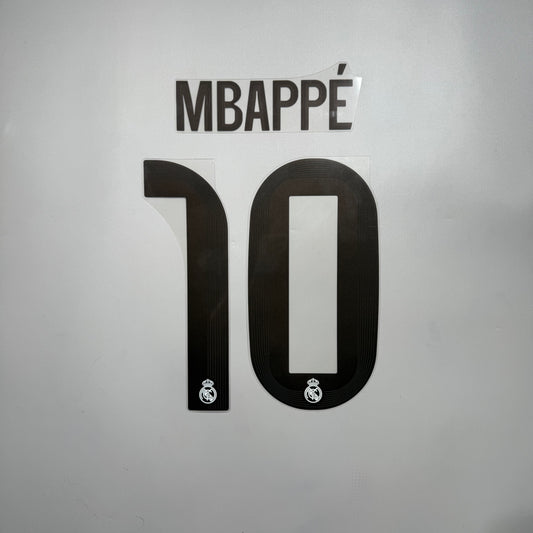 #10 Mbappe 25/26 Real Madrid Home Name & Number set