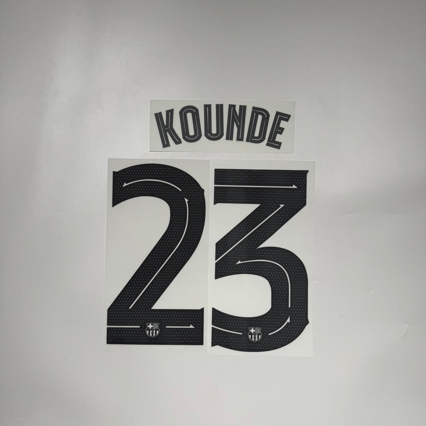 #23 Kounde 25/26 FC Barcelona Away Name & Number set