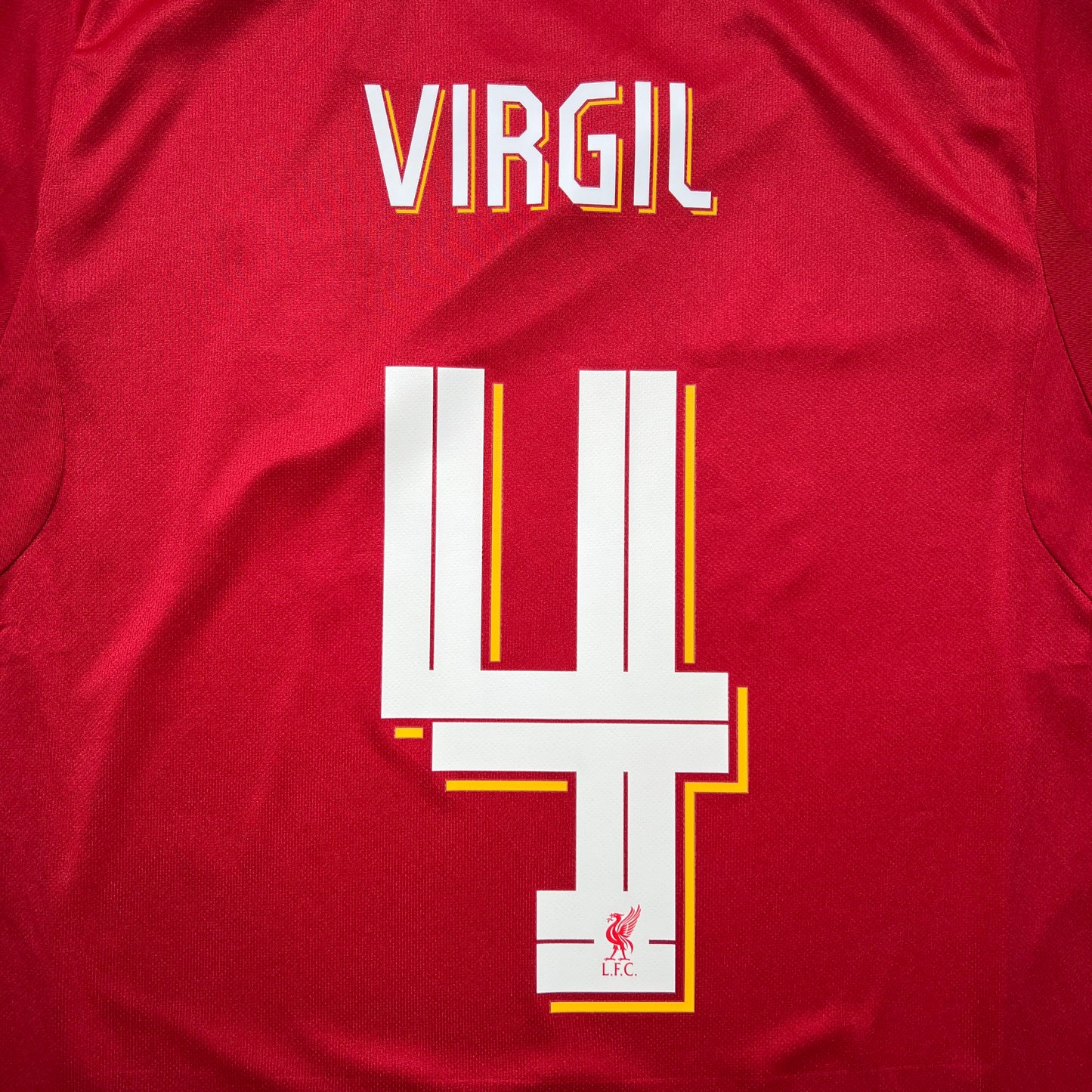 Official #4 Virgil 25/26 Liverpool Home Stadium Shirt UCL Size L (JP:2XL)