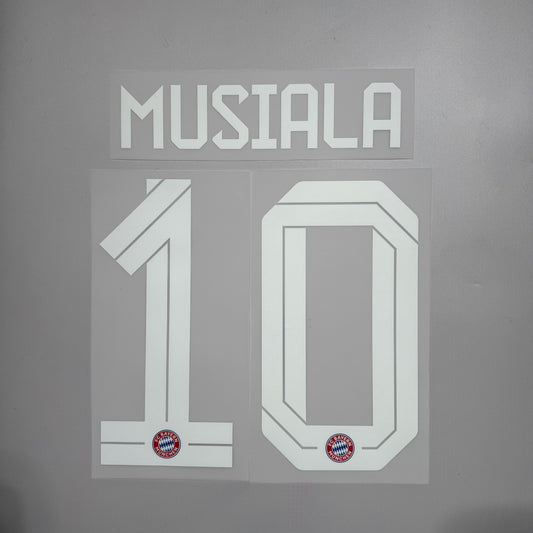 #10 Musiala 25/26 Bayern Munchen Home Name & Number set Club Font