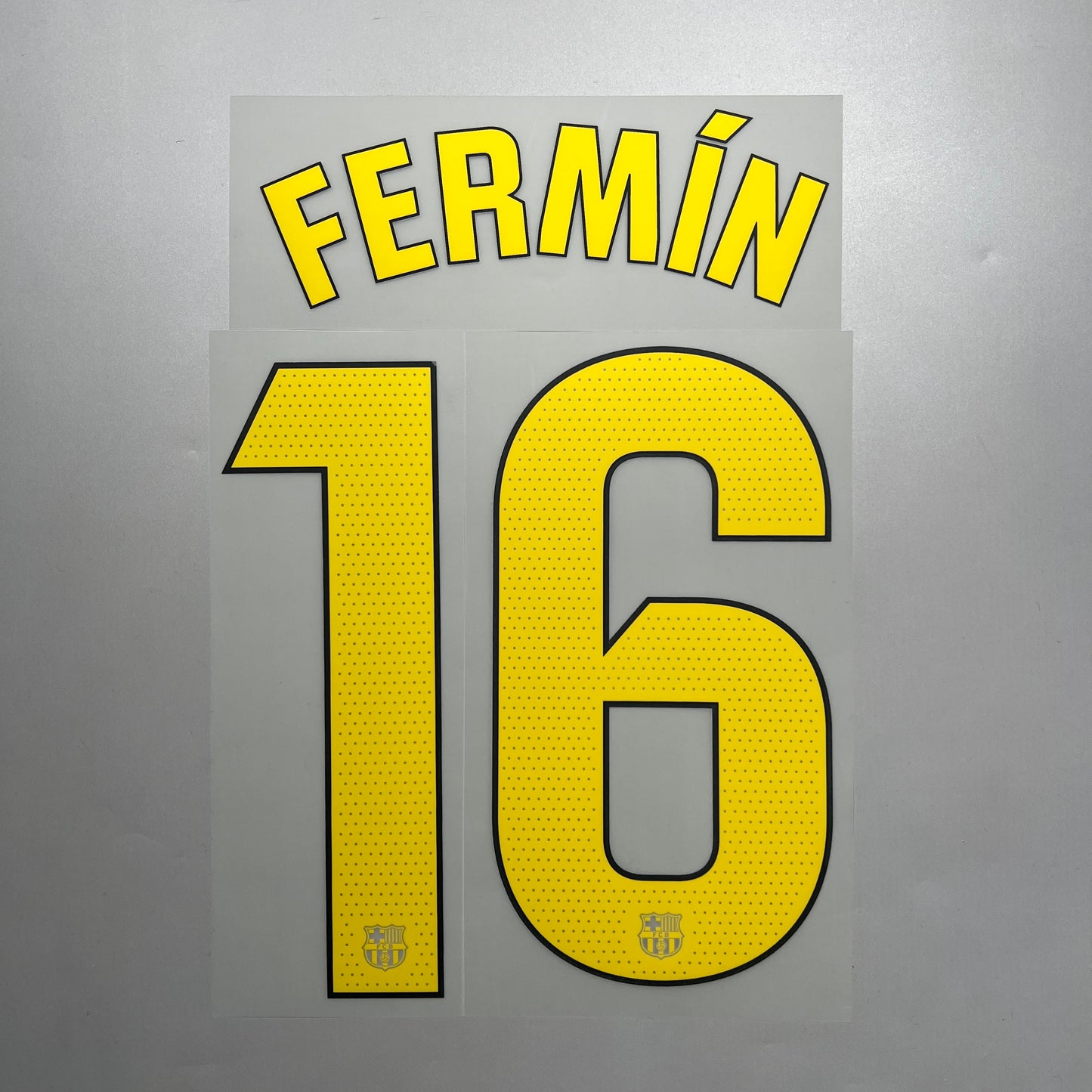 Official #16 Fermin 25/26 FC Barcelona Home Name & Number set La Liga
