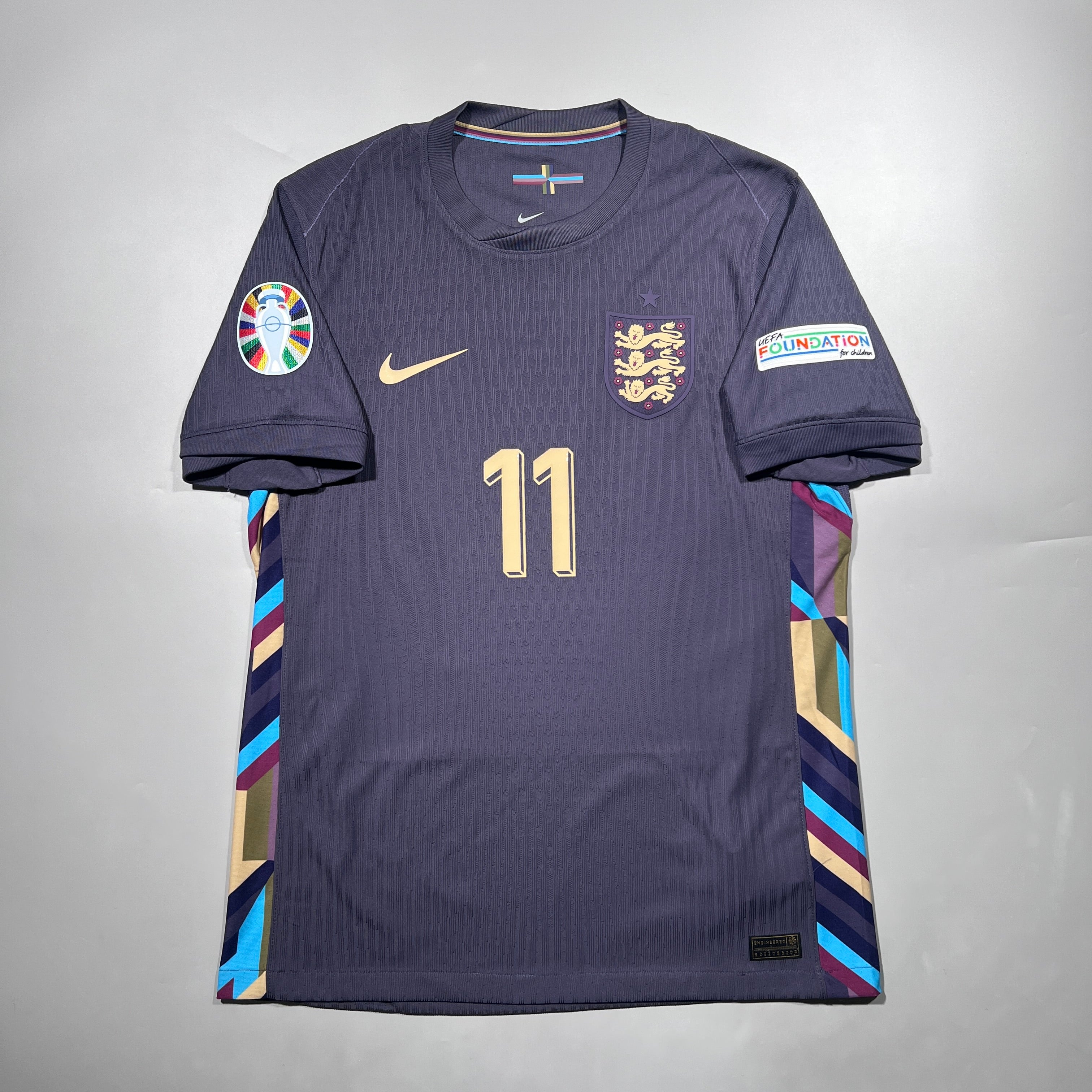 Official #11 Foden 2024 England Away Authentic Shirt Size M – Kit