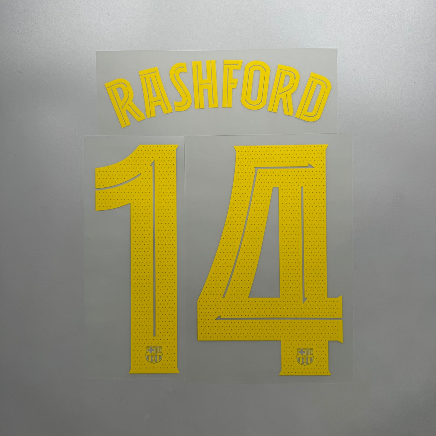 #14 Rashford 25/26 Barcelona Home Name & Number set Club Font Official