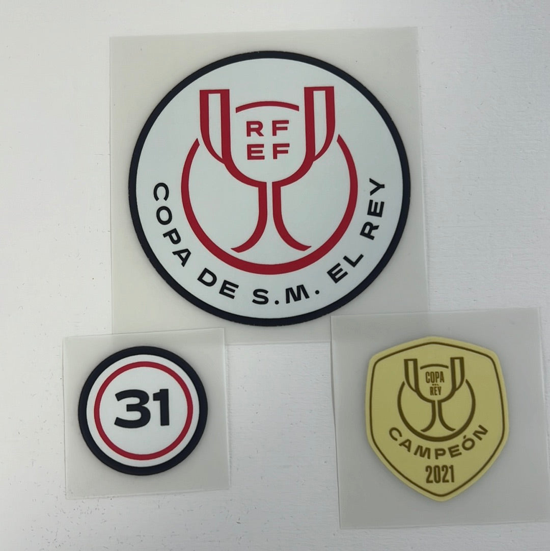 21-22 Copa Del Rey Champion Patch Set