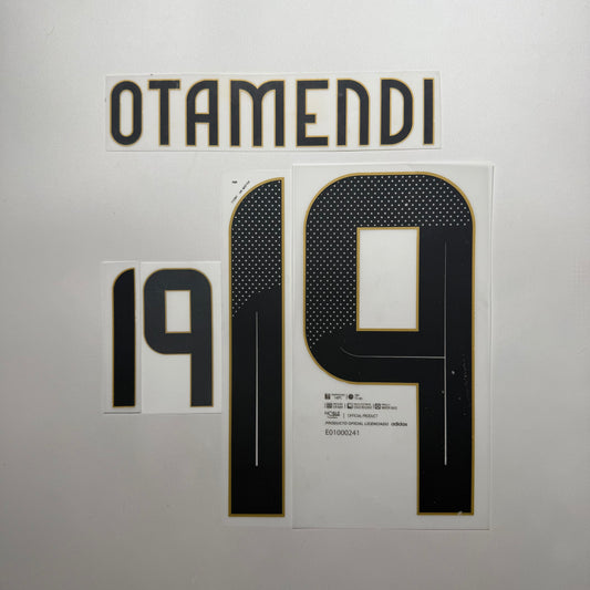 #19 Otamendi 2024 Argentine Home Name & Number set Official
