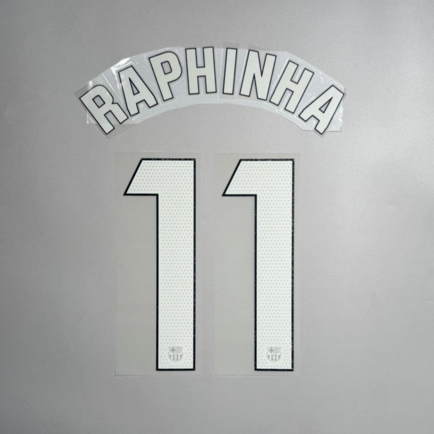#11 Raphinha 23/24 Barcelona Home Name & Number set La Liga Font
