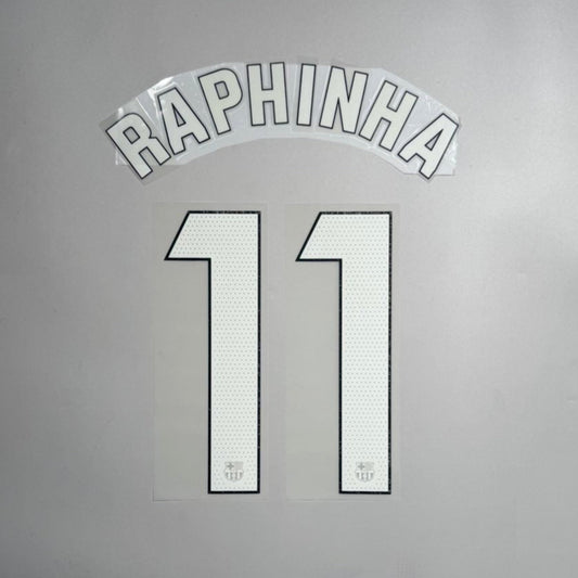 #11 Raphinha 23/24 Barcelona Home Name & Number set La Liga Font