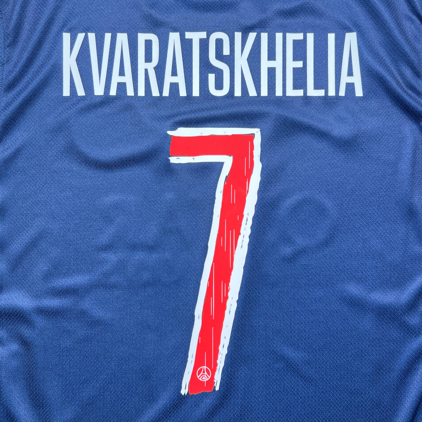 Official #7 Kvaratskhelia 24/25 Pari Saint-Germain (PSG) Home Stadium Shirt UCL Size M