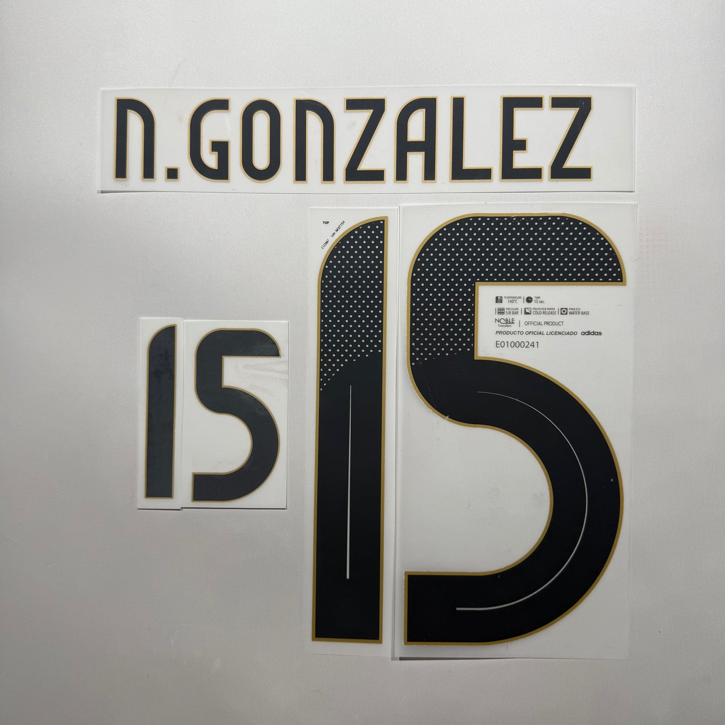 #15 N. Gonzalez 2024 Argentina Home Name & Number set Official