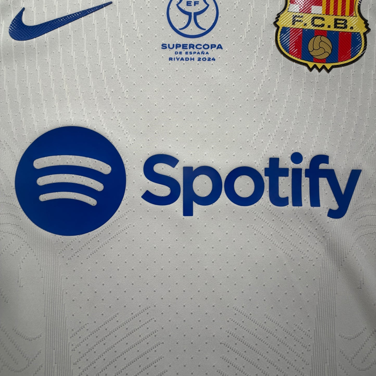 Official #21 F. De Jong 23/24 Barcelona Away Authentic Shirt Supercopa Semi-Final Nike DX2614-101