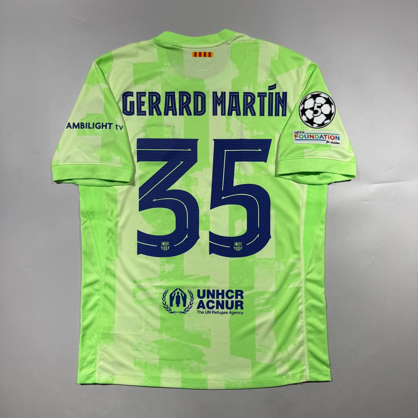 Official #35 Gerard Martin 24/25 FC Barcelona 3rd Stadium Shirt Champions League Size M