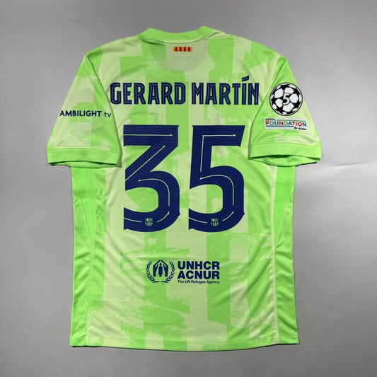 Official #35 Gerard Martin 24/25 FC Barcelona 3rd Stadium Shirt Champions League Size M