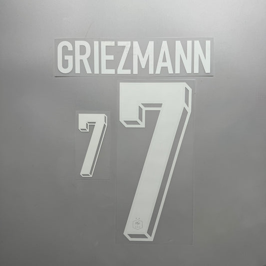#7 Griezmann 2024 France Home Name & Number set Official