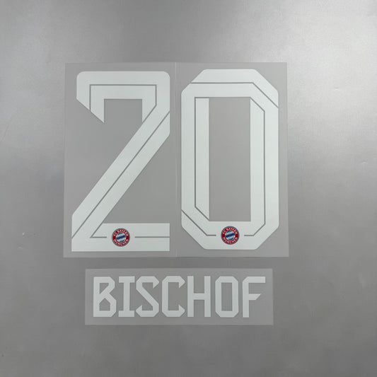 Official #20 Bischof 25/26 Home Name and Number set