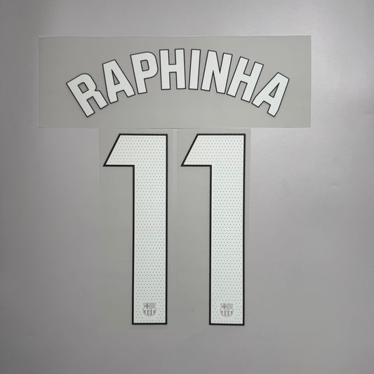 #11 Raphinha 25/26 Barcelona 3rd Name & Number set La Liga Font