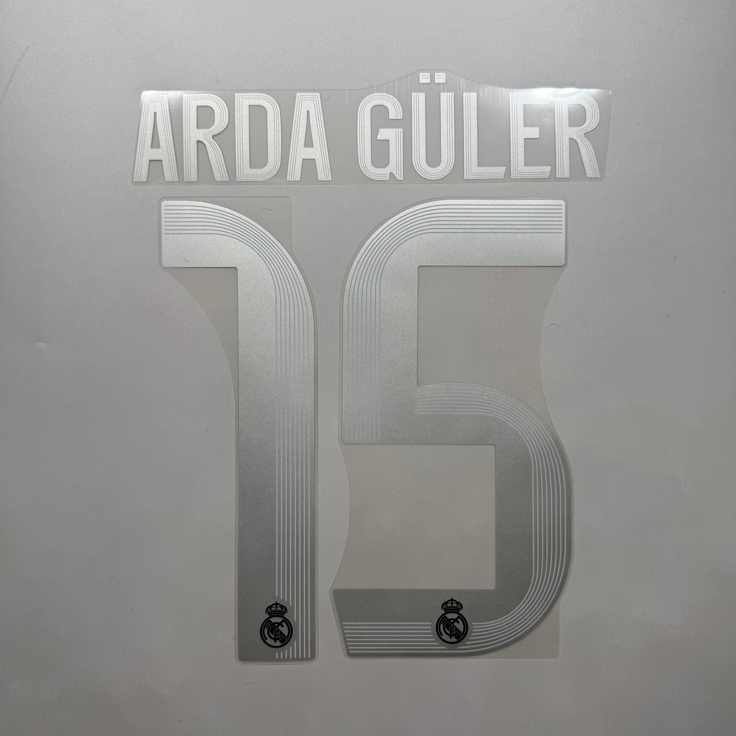 #15 Arda Guler 25/26 Real Madrid Away Name and Number set Official