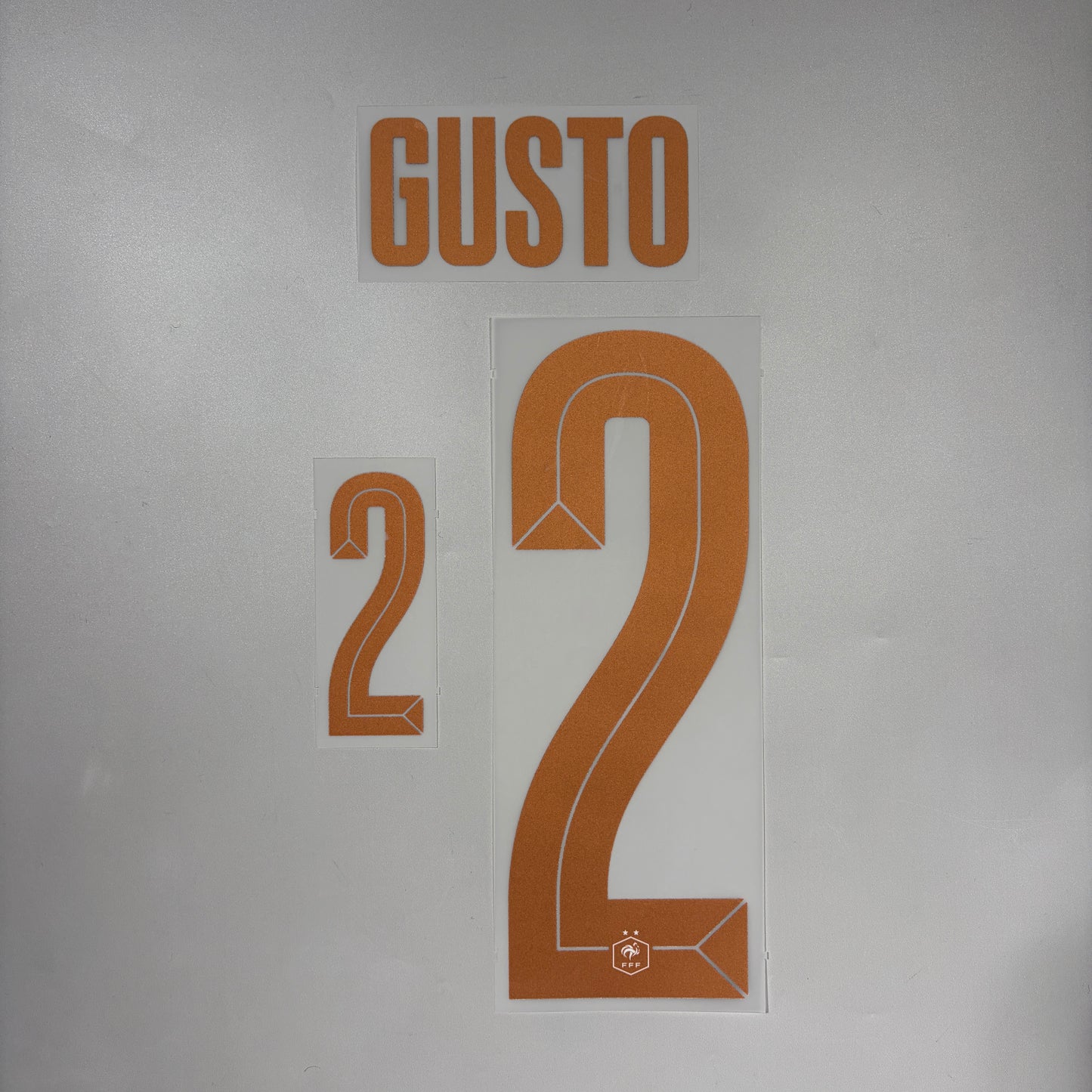 Official #2 Gusto 2026 France Away Name & Number set