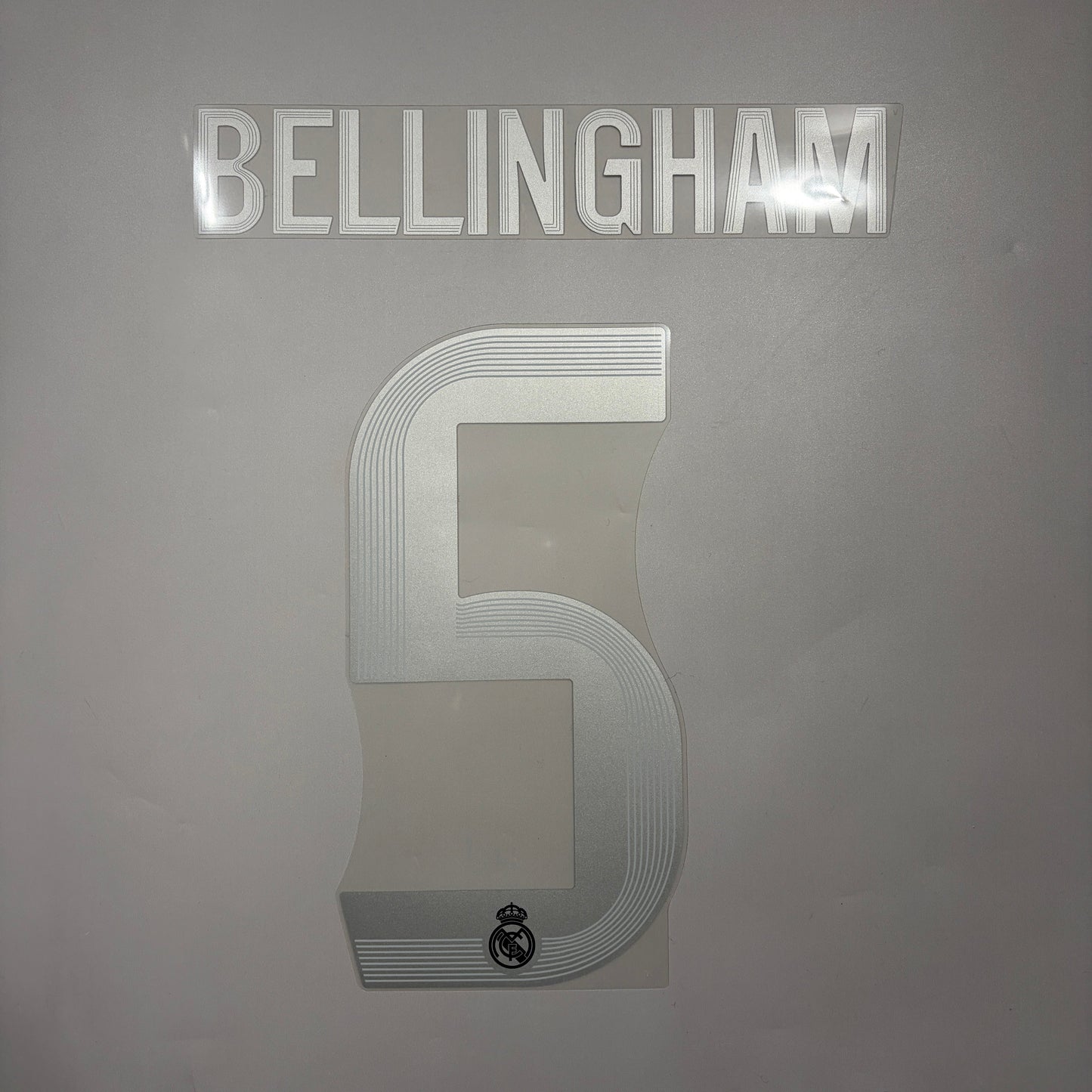 Official #5 Bellingham 25/26 Real Madrid Away Name & Number set Club Font