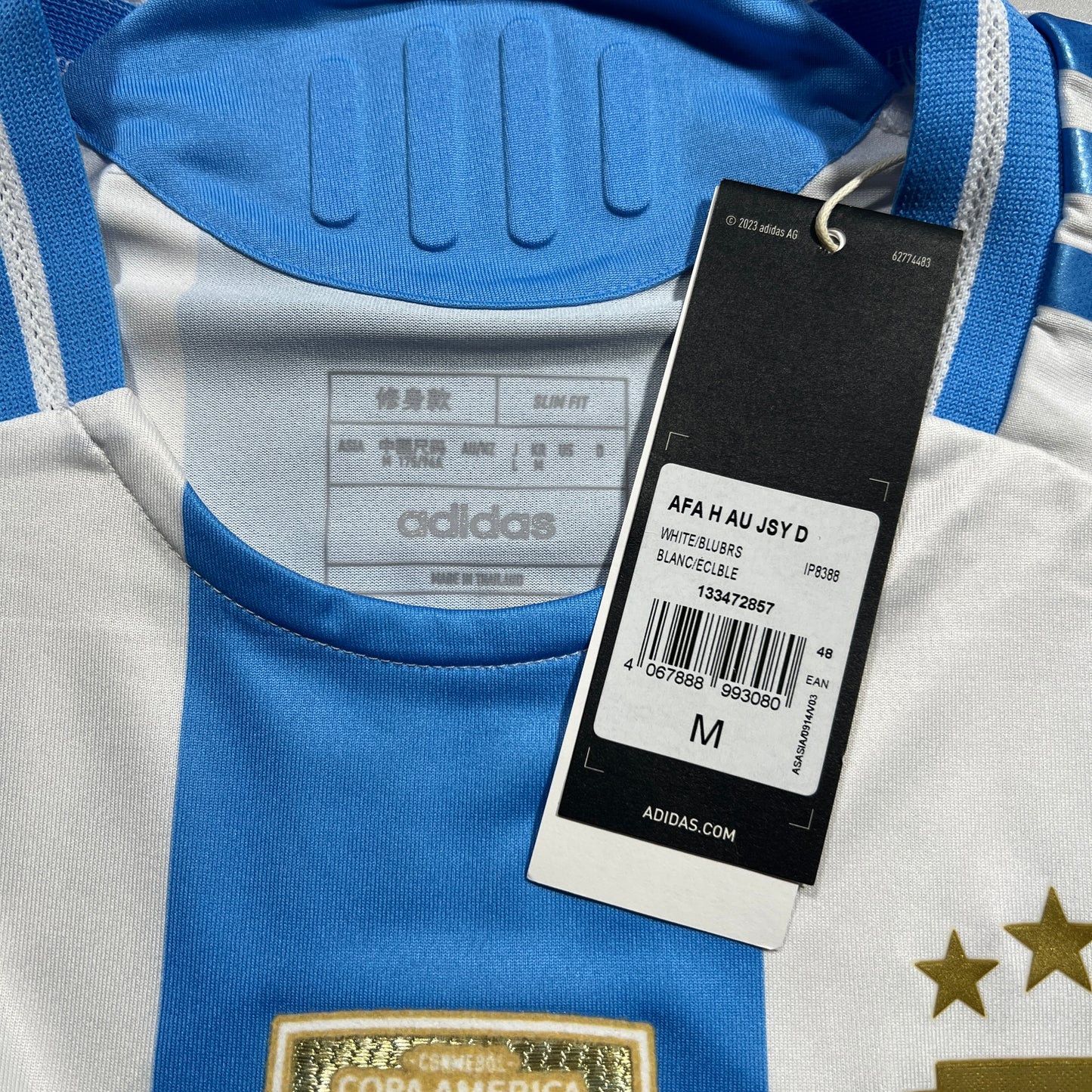 Official #11 Di Maria 2024 Argentina Home Authentic Shirt Copa America USA 2024 Final Last Dance Size S/M（JP:L）