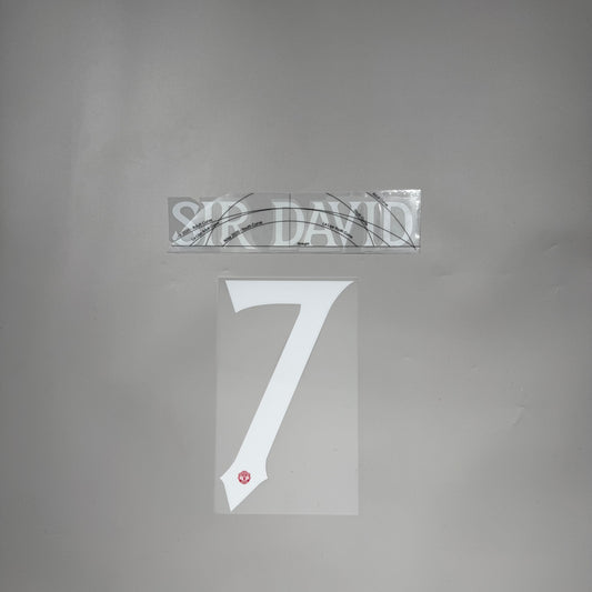 [Pre-Order] #7 SIR DAVID 25/26 Manchester United Home Name and Number set