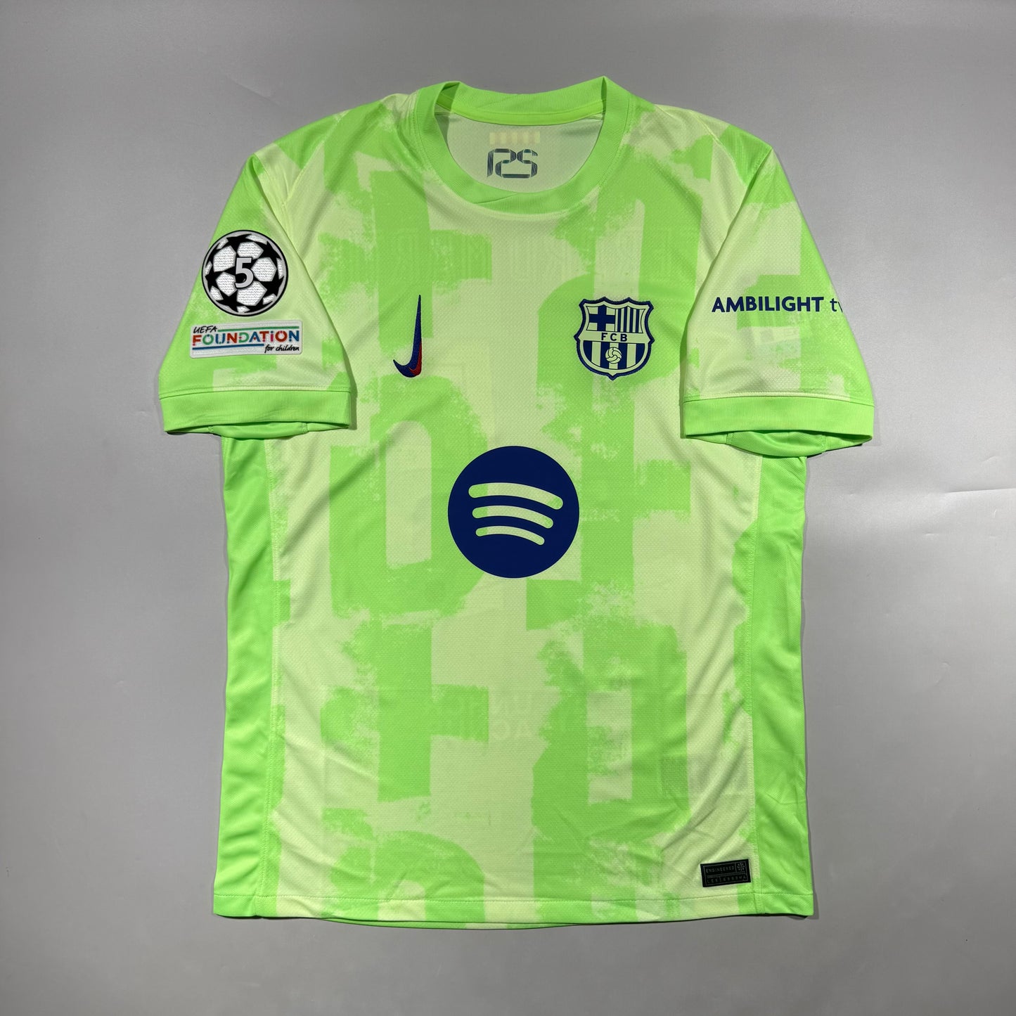 Official #35 Gerard Martin 24/25 FC Barcelona 3rd Stadium Shirt Champions League Size M