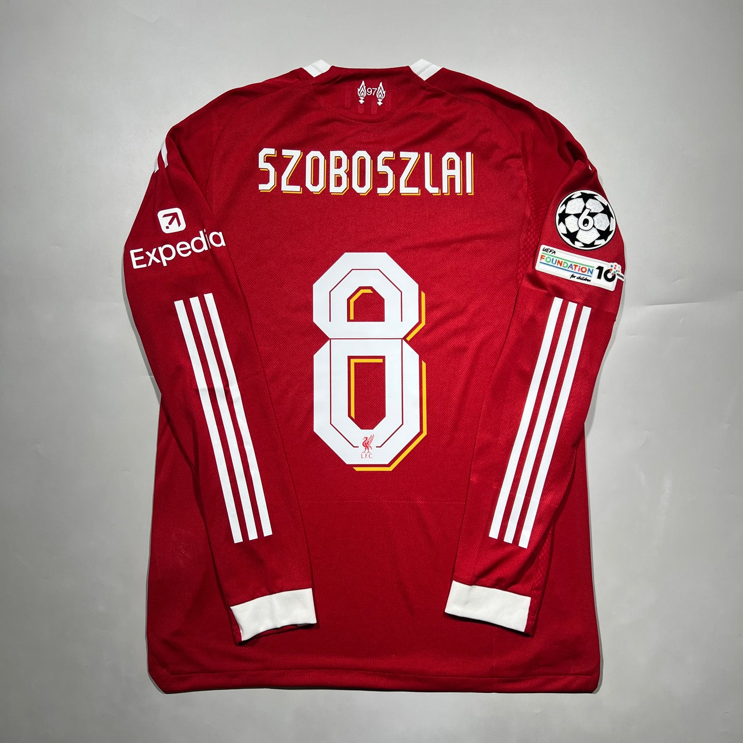 Official #8 Szoboszlai 25/26 Liverpool Home Stadium Shirt Champions League Size L(JP:2XL)