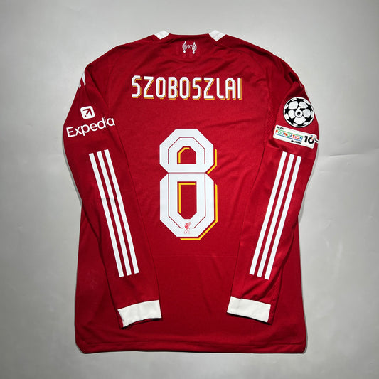 Official #8 Szoboszlai 25/26 Liverpool Home Authentic Shirt Champions League Size L(JP:2XL)