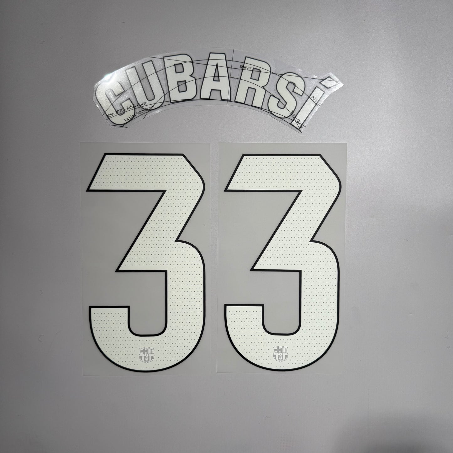 #33 Cubarsi 23/24 Barcelona Home Name & Number set La Liga Font