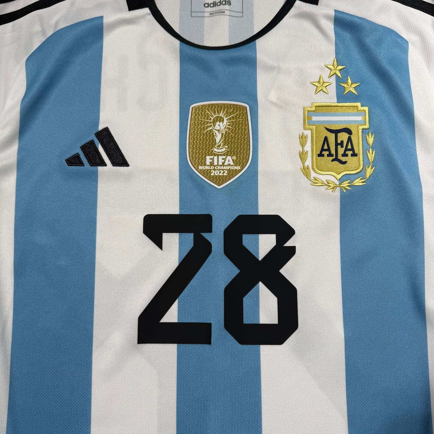 Official #28 Garnacho 2022 Argentina Home Stadium Shirt Size S/M＝JP:L