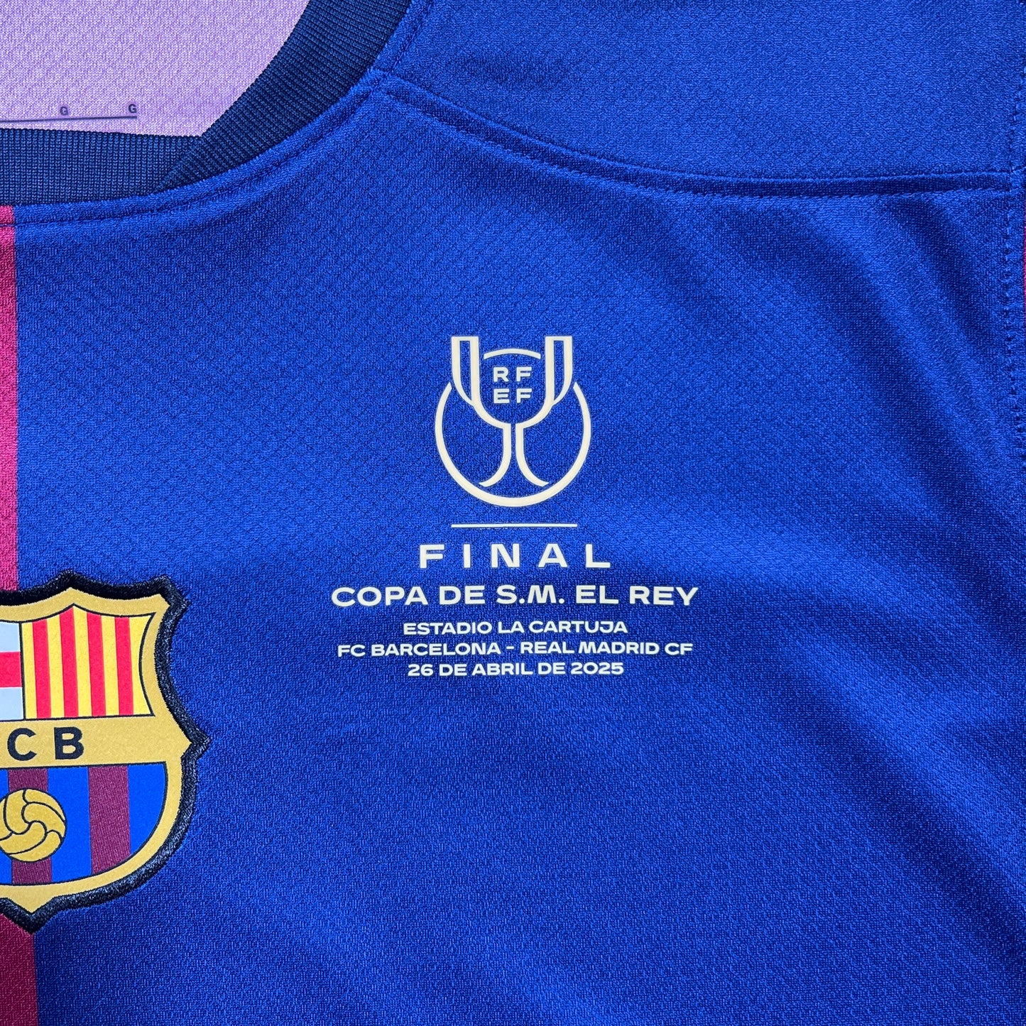 Official #11 Raphinha 24/25 FC Barcelona Home Stadium shirts Copa Del Rey Size L.