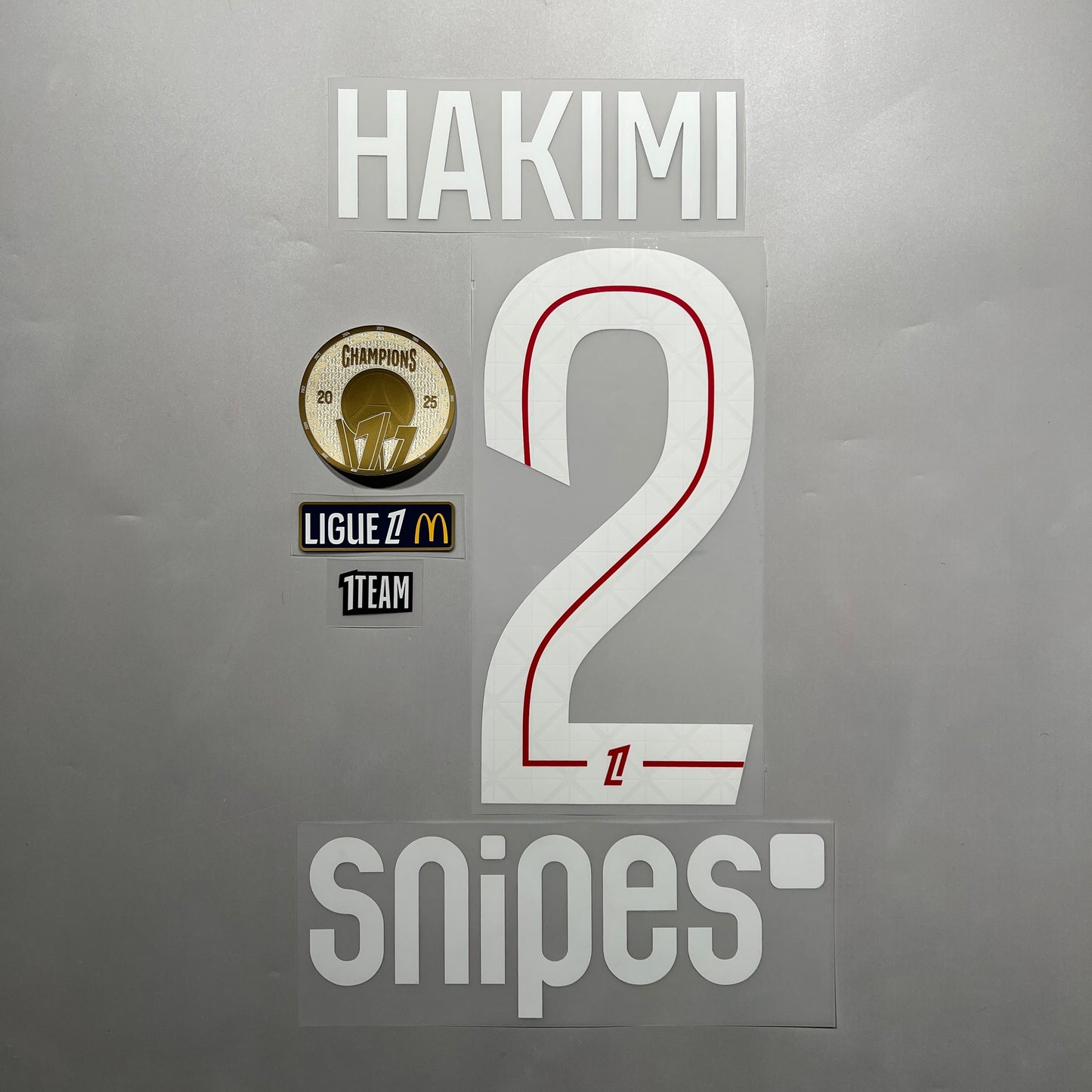 Official #2 Hakimi 25/26 Paris Saint-Germain Home Ligue 1 Font Full Patch set