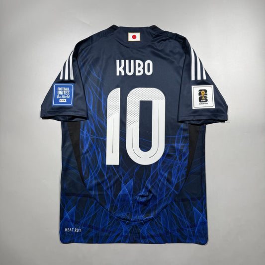 Official #10 Kubo 2024 Japan Home Authentic Shirt 2026 FIFA World Cup Qualifiers