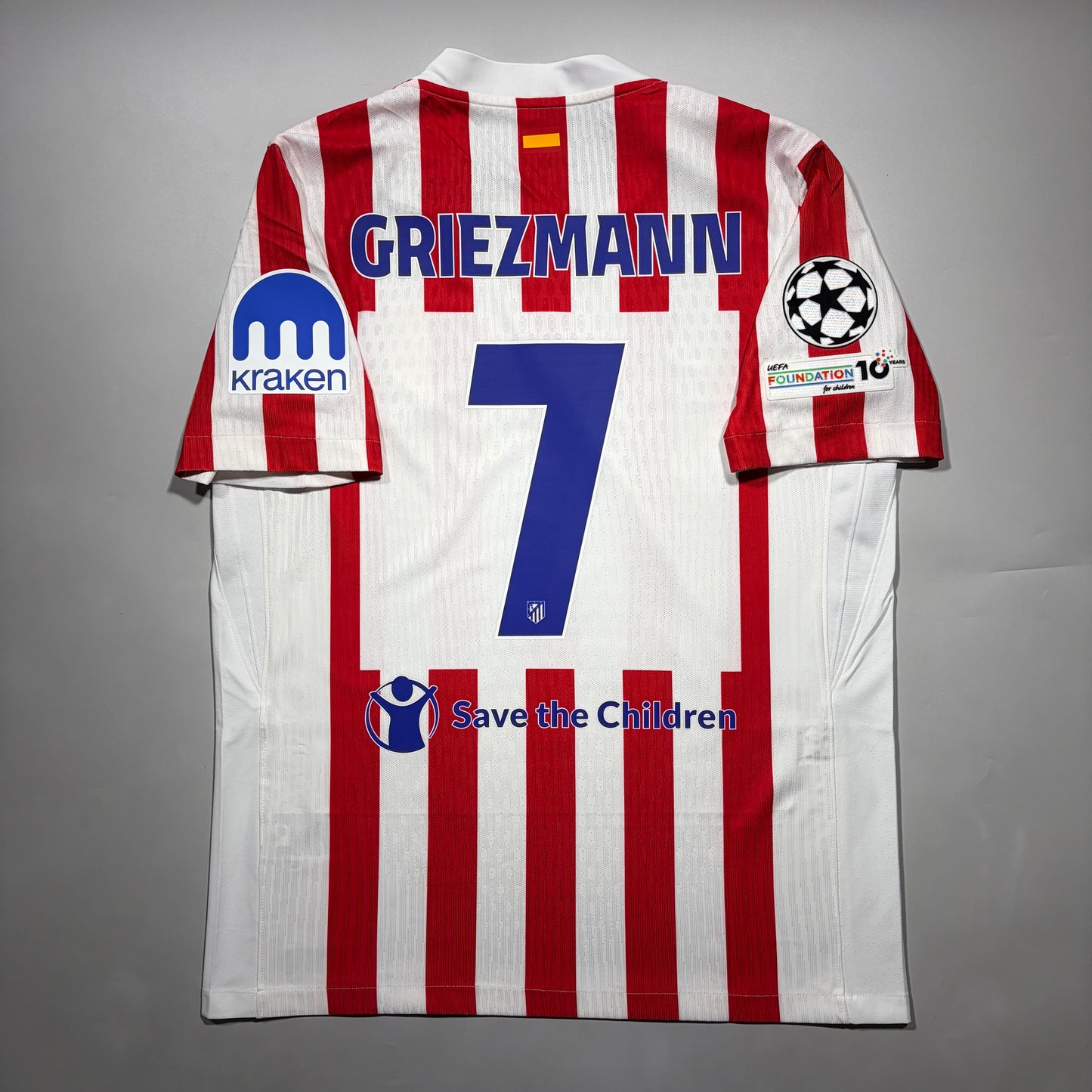 Official #7 Griezmann 25/26 Atletico Madrid Home Authentic Shirt CL