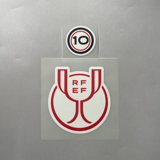 Official 25/26 Copa del Rey Patch set Atletico Madrid