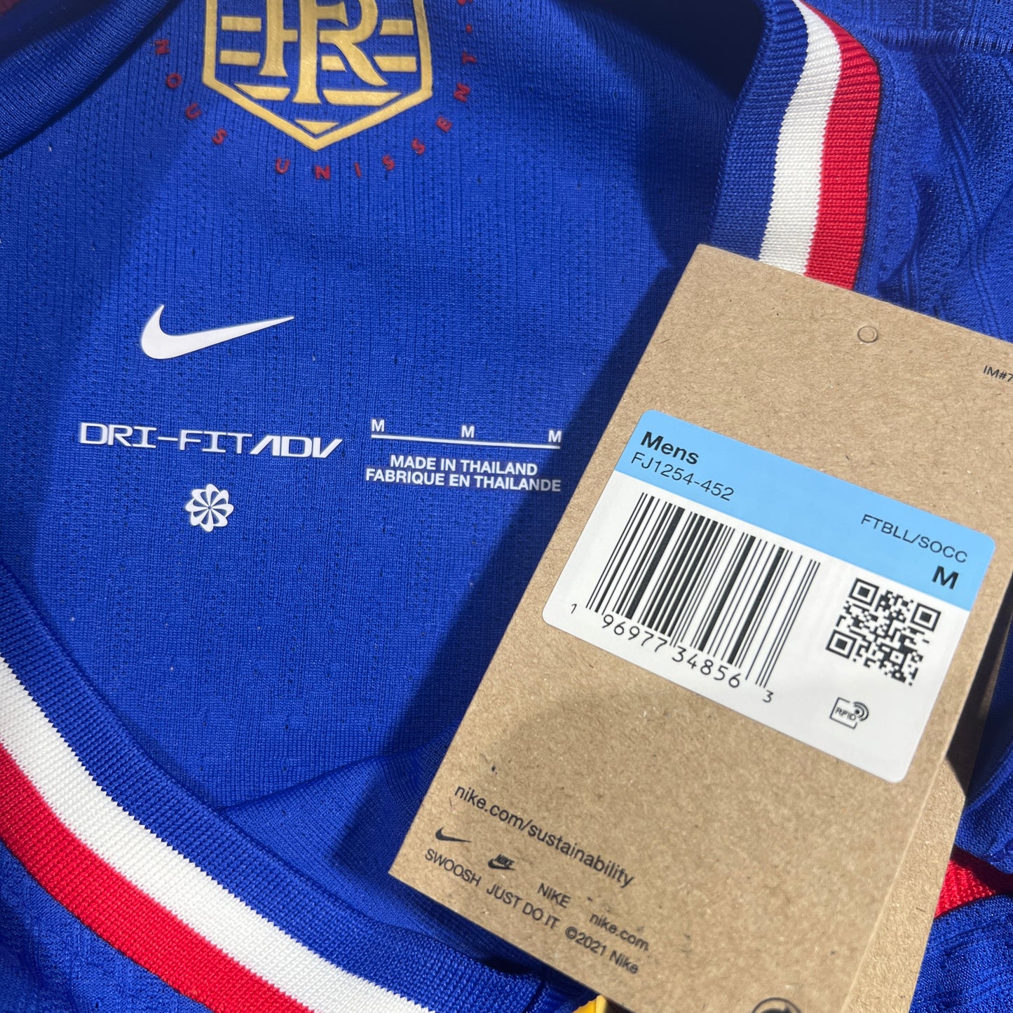 Official #9 Giroud 2024 France Home Authentic Shirt Size M