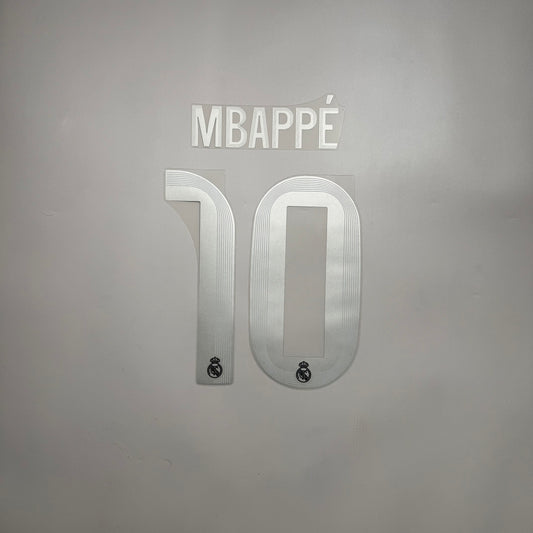 #10 Mbappe 25/26 Real Madrid Away Name & Number set
