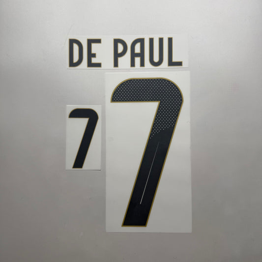 #7 De Paul 2024 Argentine Home Name & Number set Official
