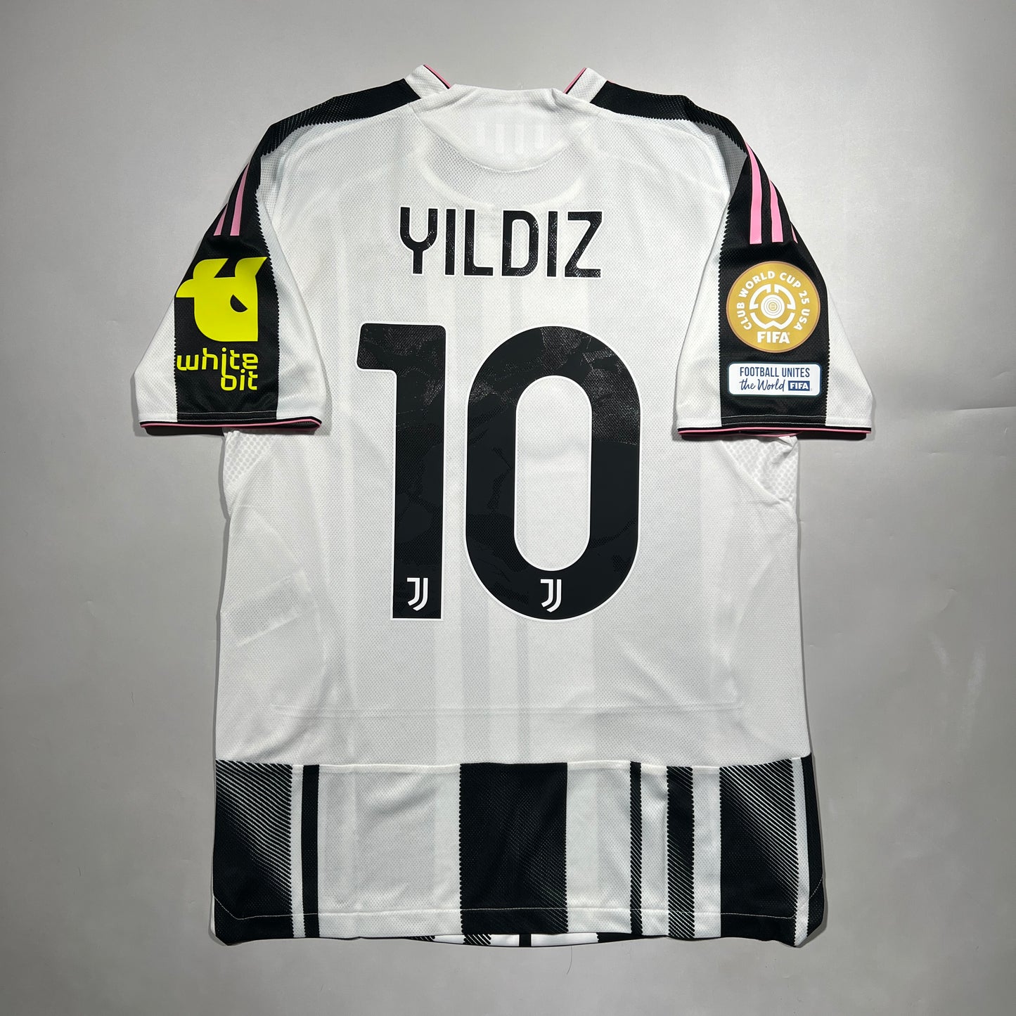 Official #10 Yildiz 25/26 Juventus Home Authentic Shirt FIFA Club World Cup 25 USA Official Player Patch Size M（JP:XL）