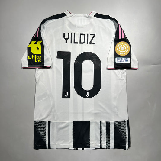 Official #10 Yildiz 25/26 Juventus Home Authentic Shirt FIFA Club World Cup 25 USA Official Player Patch Size M（JP:XL）